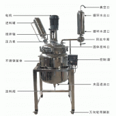 玉祥雙層不銹鋼反應釜實驗室小型高溫高壓蒸餾真空反應器